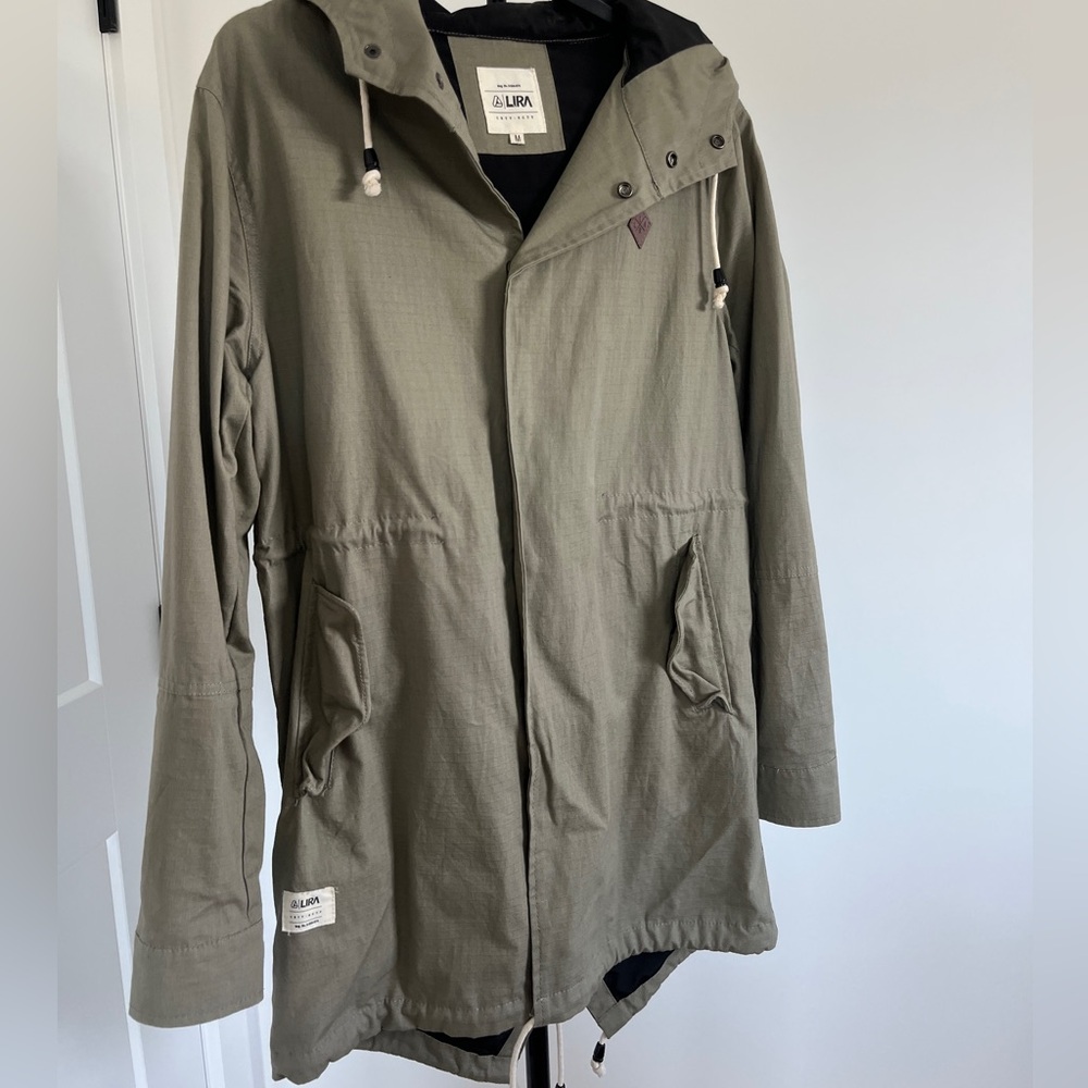 Olive green utility coat